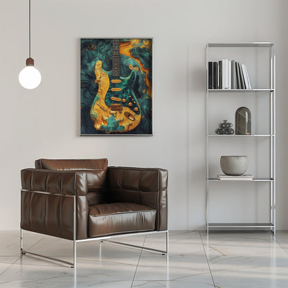 Musique Guitare 1 Impression sur toile