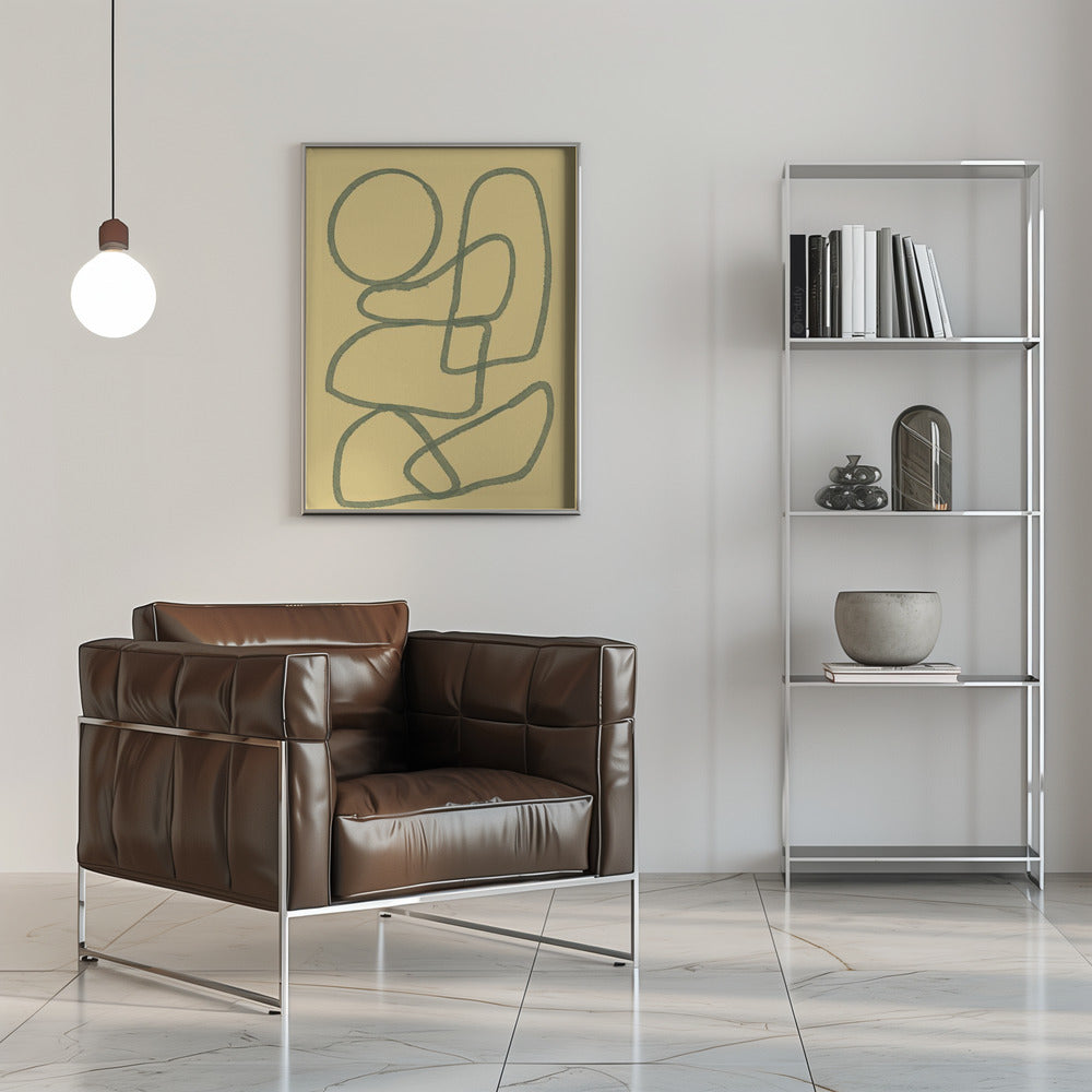Art mural Dessin au trait ABSTRAIT