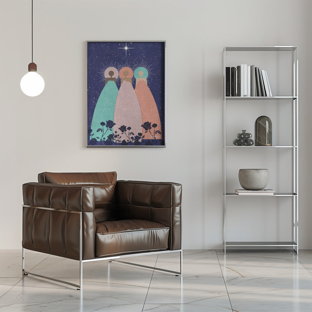 Décoration murale toile imprimée « Trois Esprits Guides »