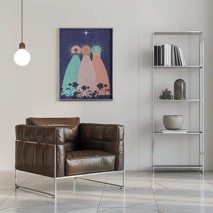 Décoration murale toile imprimée « Trois Esprits Guides »