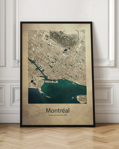 Carte de Montréal décorative