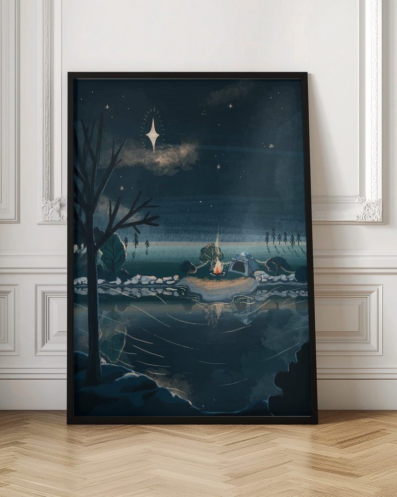 Décoration murale Noël Camping