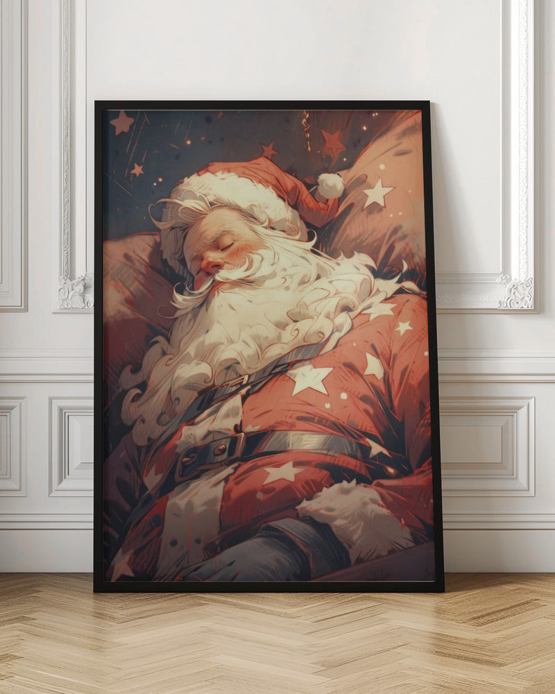 Décoration murale Le Père Noël endormi