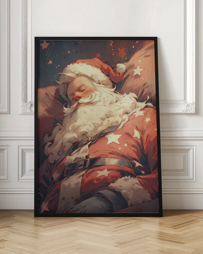 Décoration murale Le Père Noël endormi