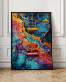 Toile imprimée Guitare Musique 3