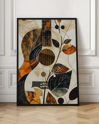 Collage guitare musicale (1) Impression sur toile