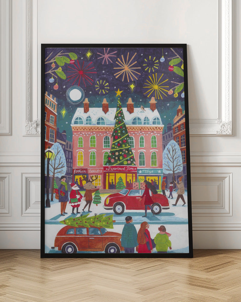 Tableau sur toile Noël en ville