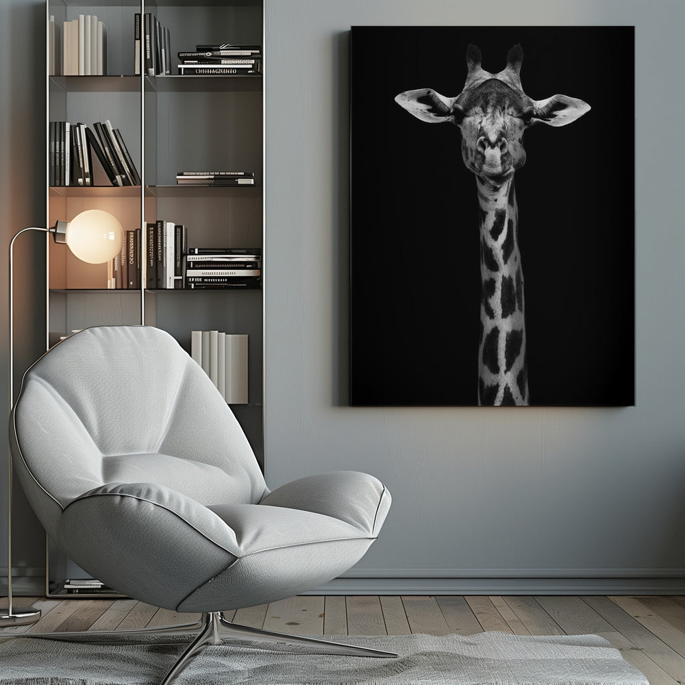 Décoration murale : Portrait de girafe