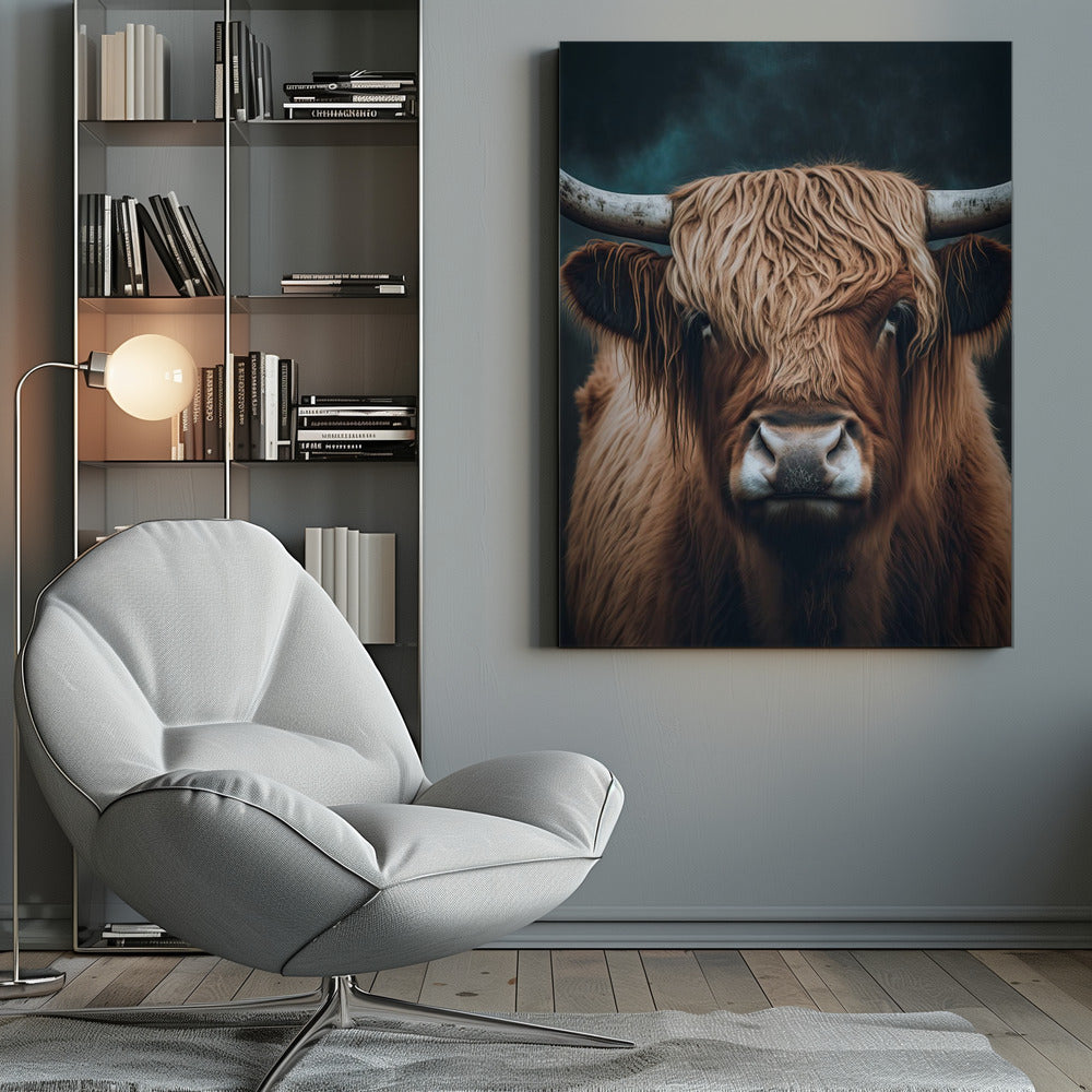 Tableau sur toile Vache écossaise