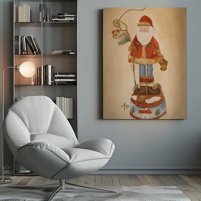 Décoration murale Le Père Noël arrive