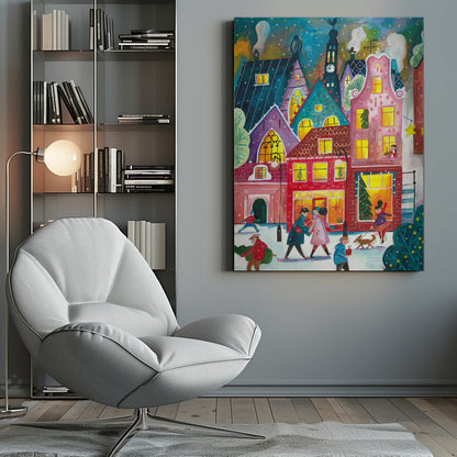 Art mural Noël à Amsterdam Impression sur toile