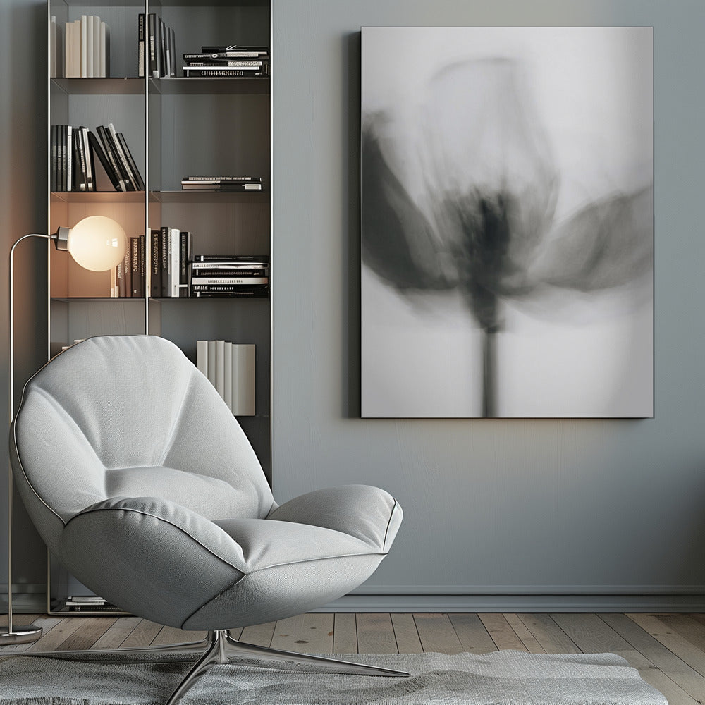 Art mural Tulipe monochrome