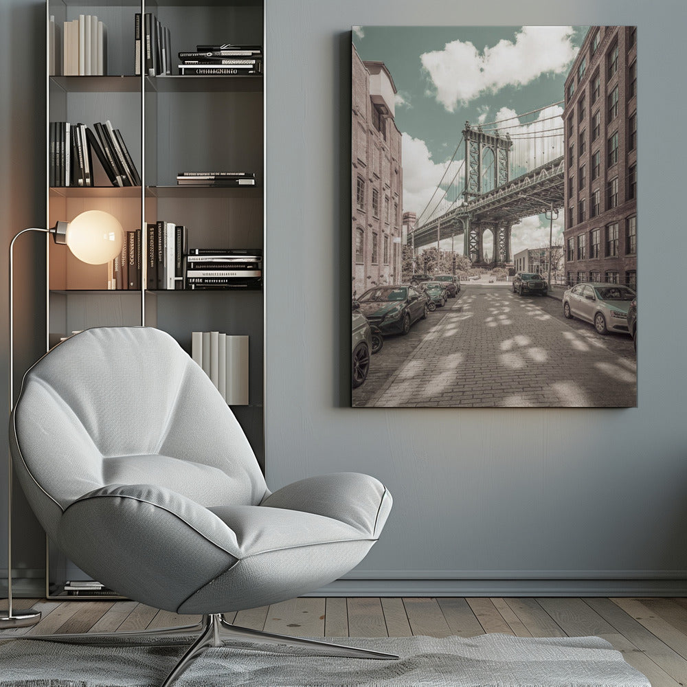 Décoration murale NEW YORK Manhattan Bridge | style urbain vintage