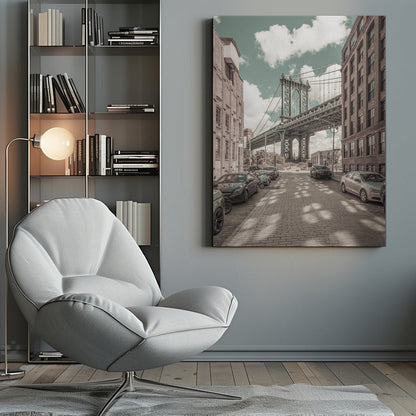 Décoration murale NEW YORK Manhattan Bridge | style urbain vintage