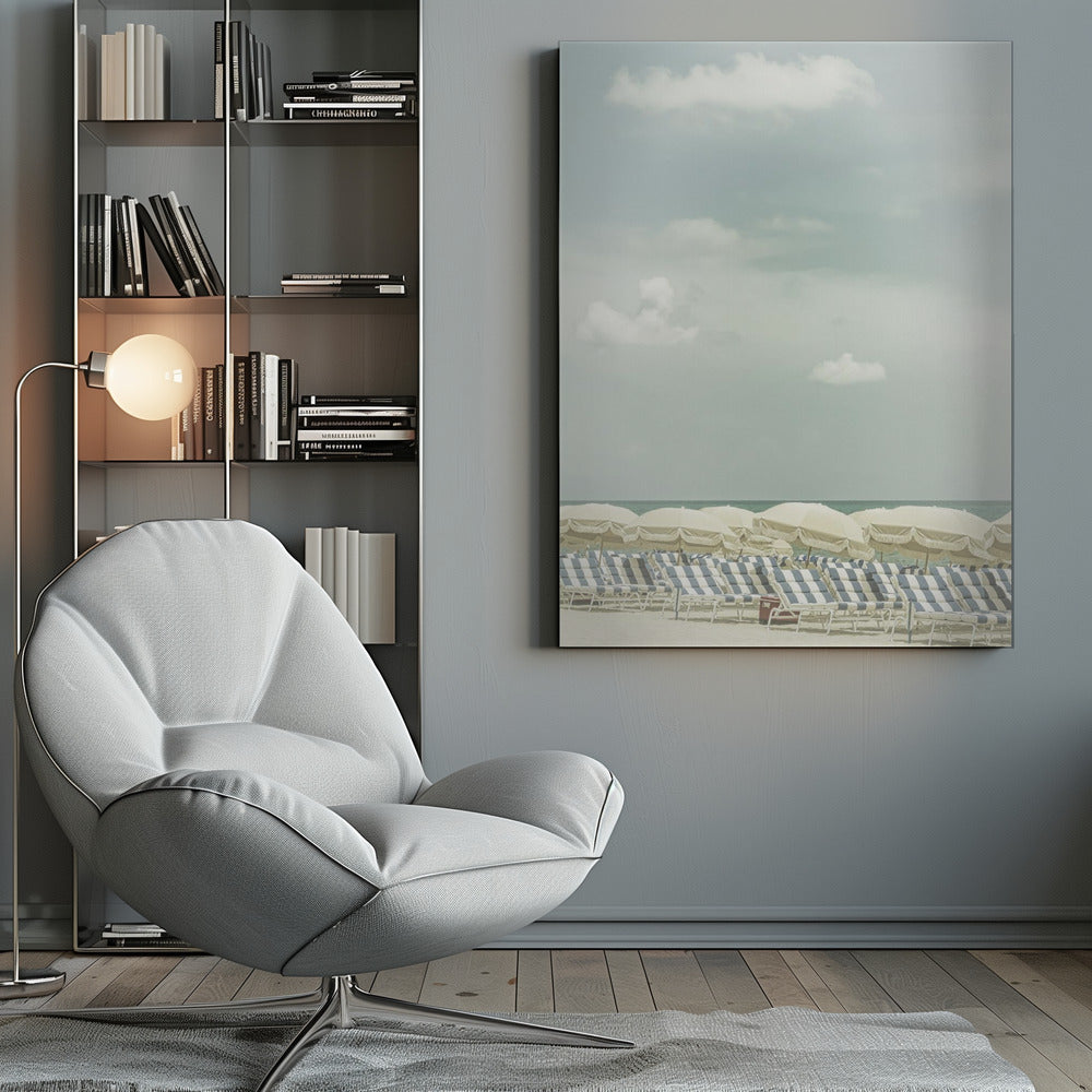 Art mural Scène de plage vintage