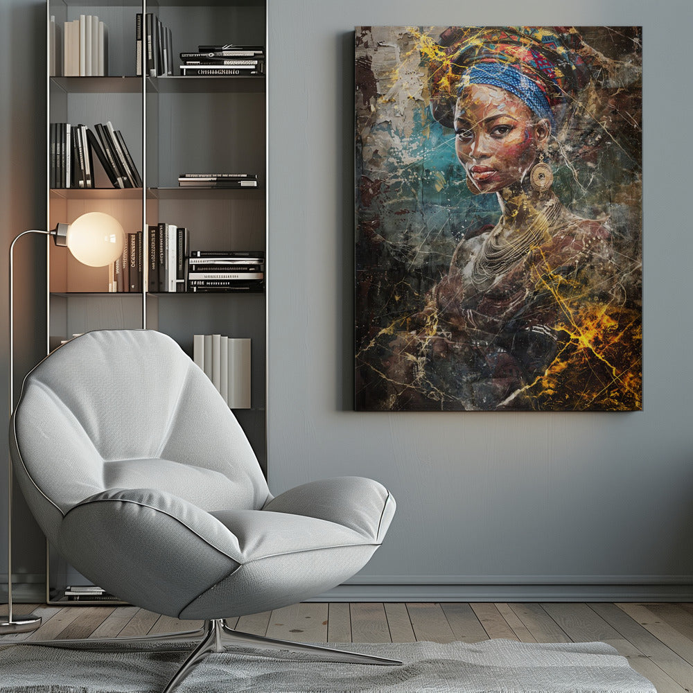 Art mural Illustration d'art africain Art mural 067