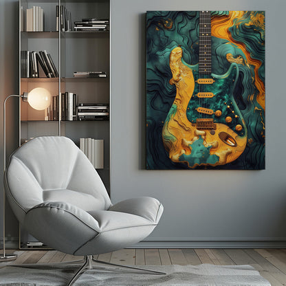 Musique Guitare 1 Impression sur toile