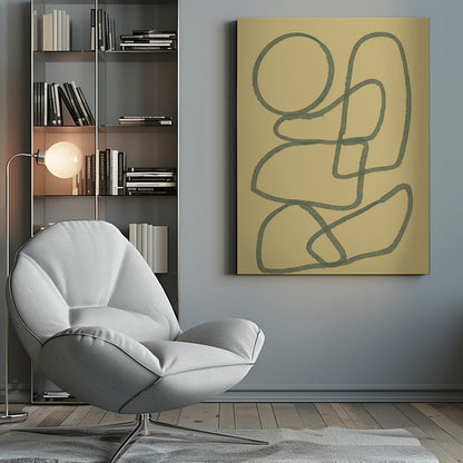 Art mural Dessin au trait ABSTRAIT