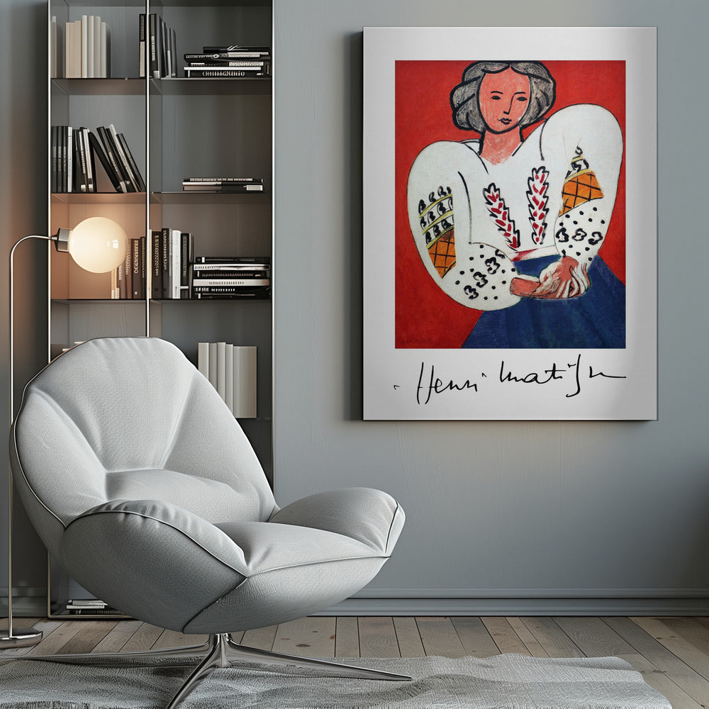 Décoration murale Henri Matisse, La Camicetta Romena, 1940