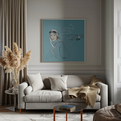 Art mural Amelia Earhart