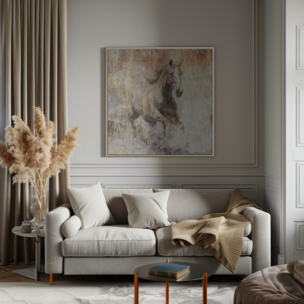 Décoration murale Cheval Illustration d'art vintage 08