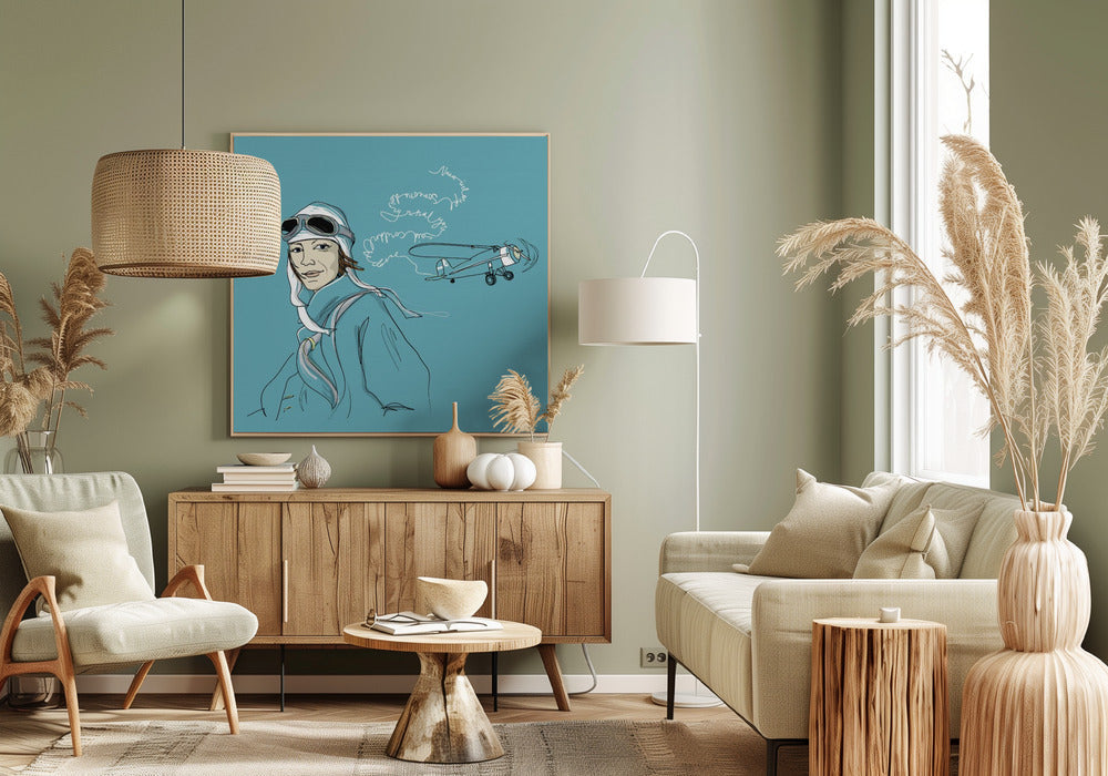 Art mural Amelia Earhart