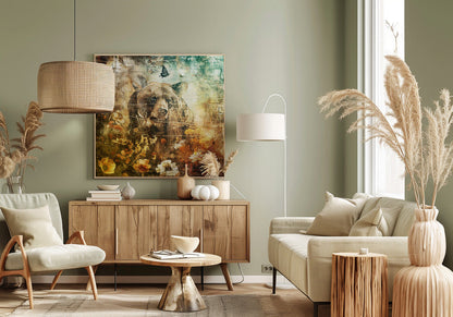 Art mural Animaux floraux Illustration d'art vintage 06
