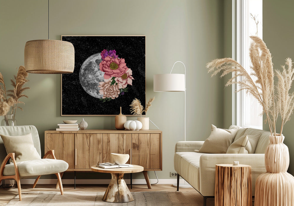 Art mural Lune Abloom Nouveau Carré