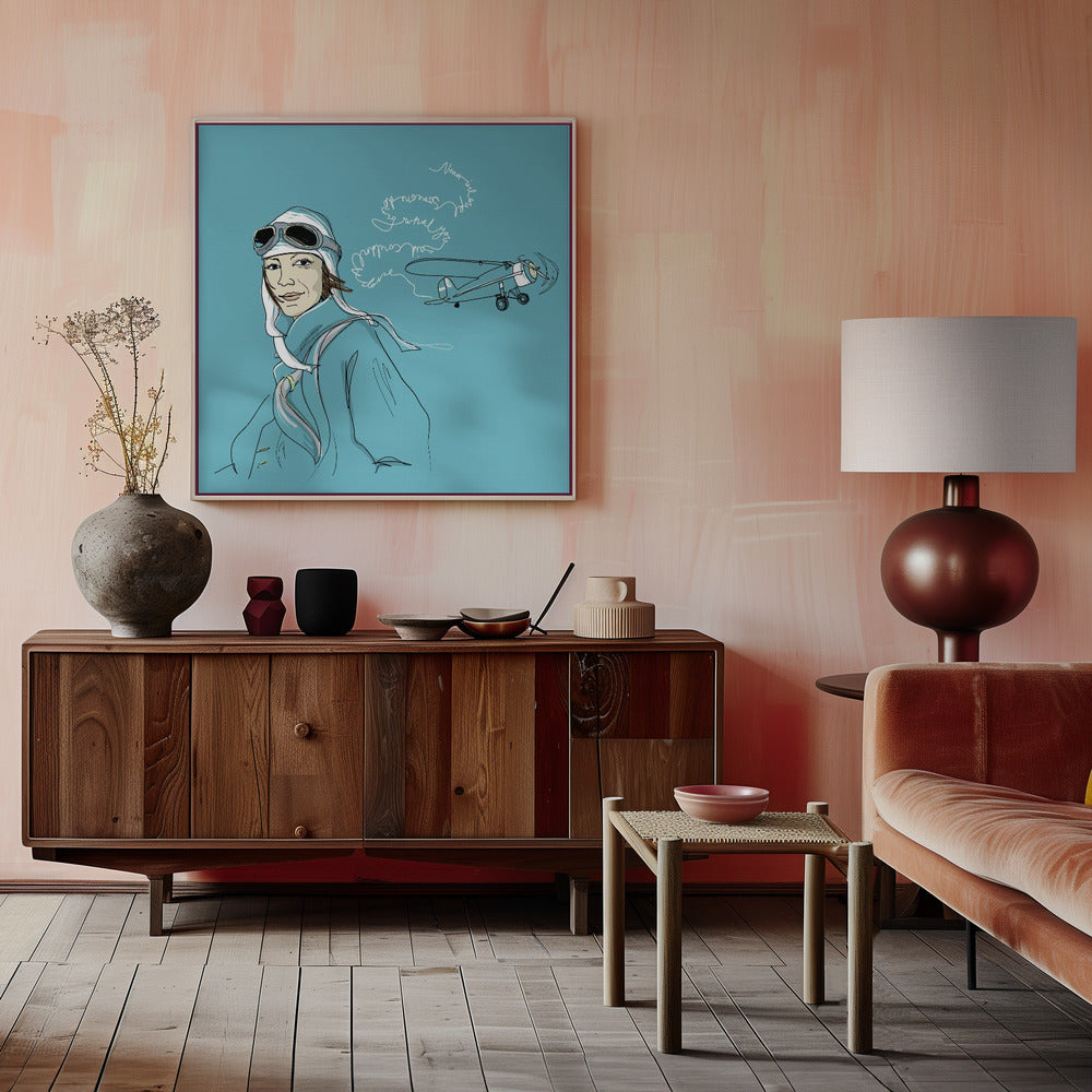 Art mural Amelia Earhart