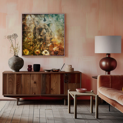 Art mural Animaux floraux Illustration d'art vintage 06
