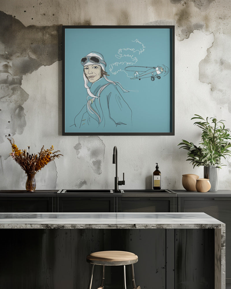 Art mural Amelia Earhart