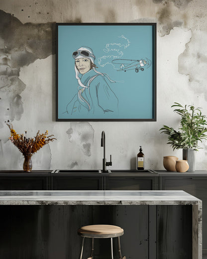 Art mural Amelia Earhart