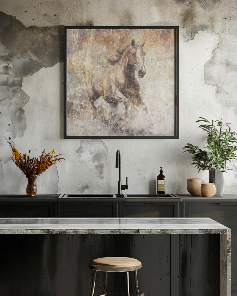 Décoration murale Cheval Illustration d'art vintage 08