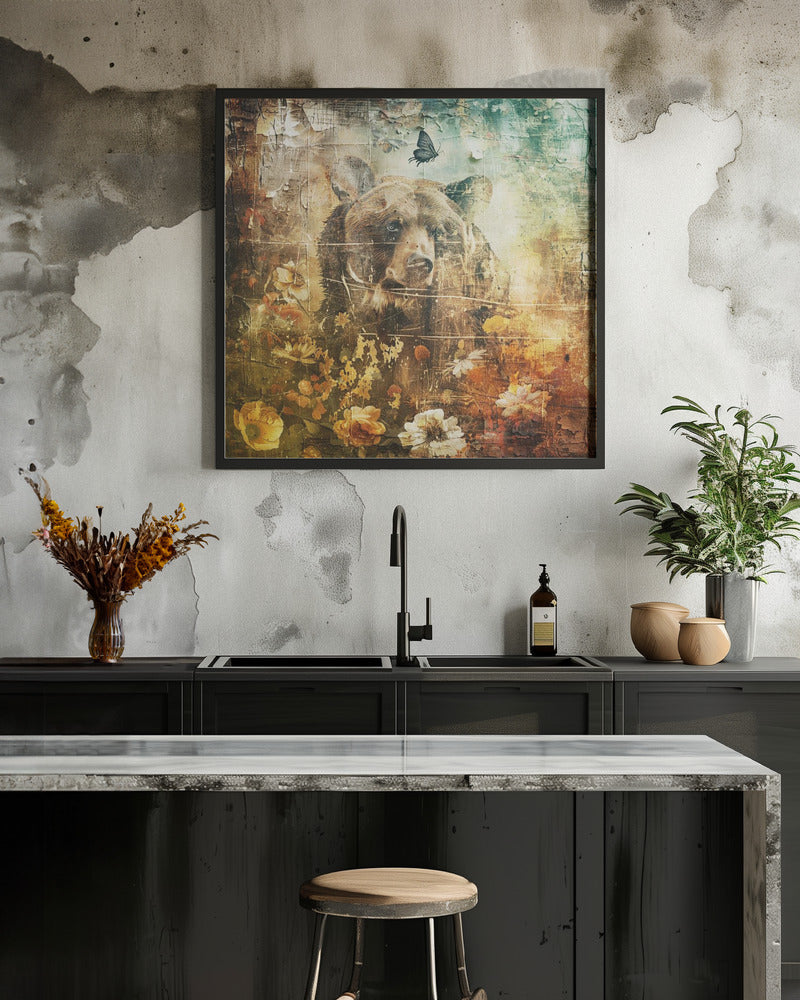 Art mural Animaux floraux Illustration d'art vintage 06