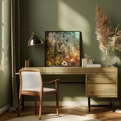 Art mural Animaux floraux Illustration d'art vintage 06