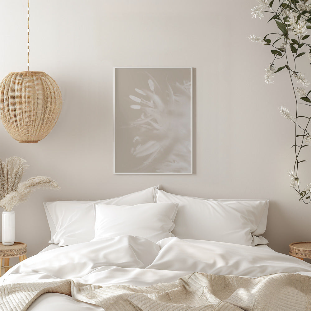 Art mural Fleur Beige_1