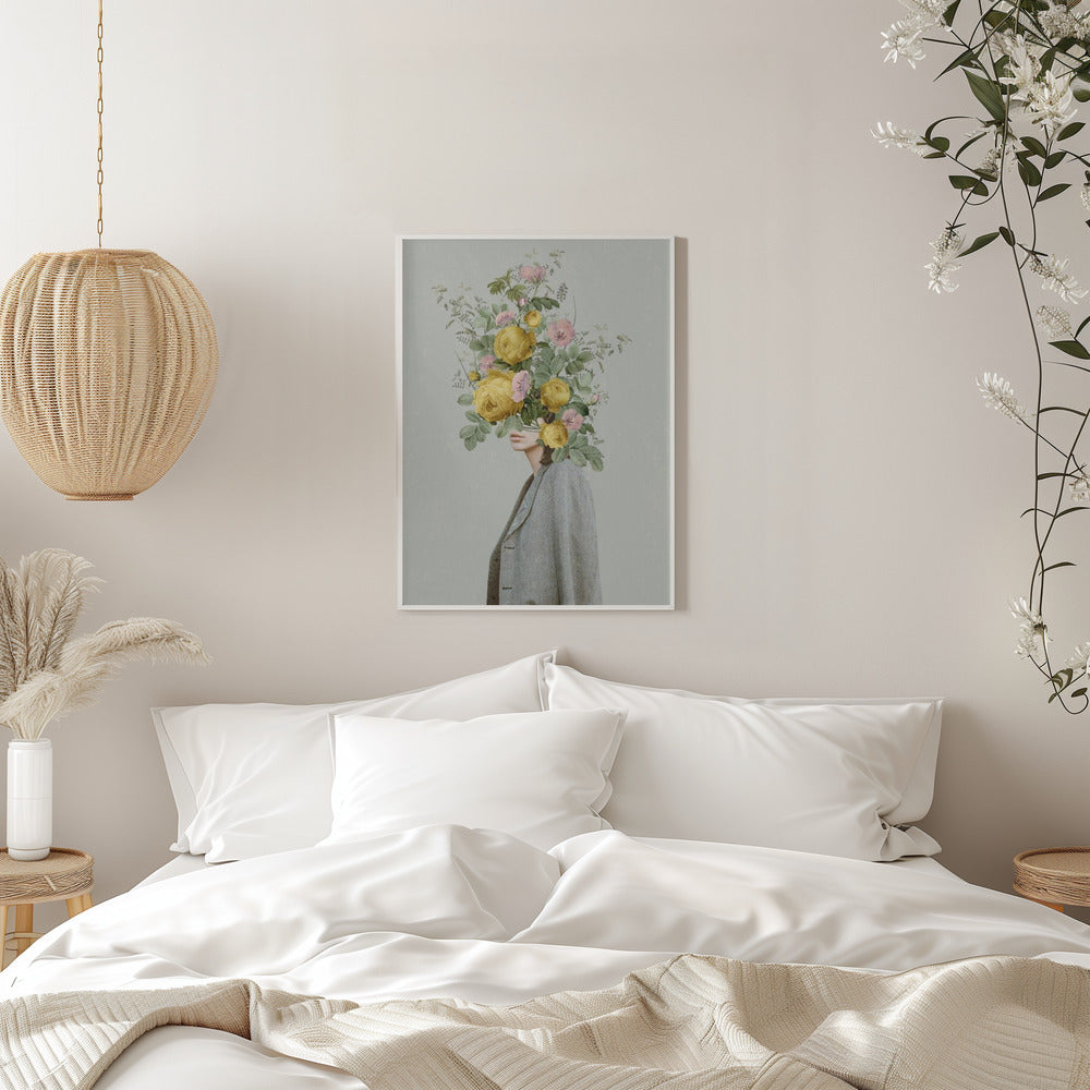 Art mural Bouquet jaune