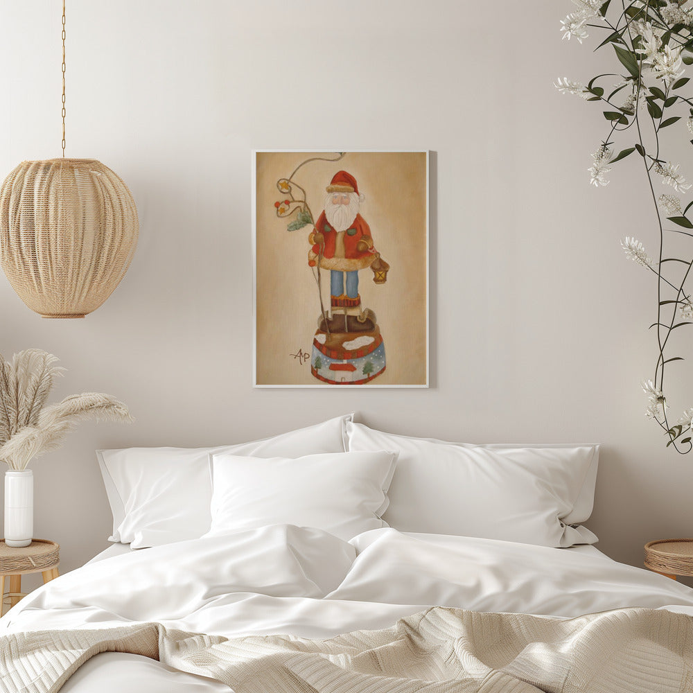Décoration murale Le Père Noël arrive