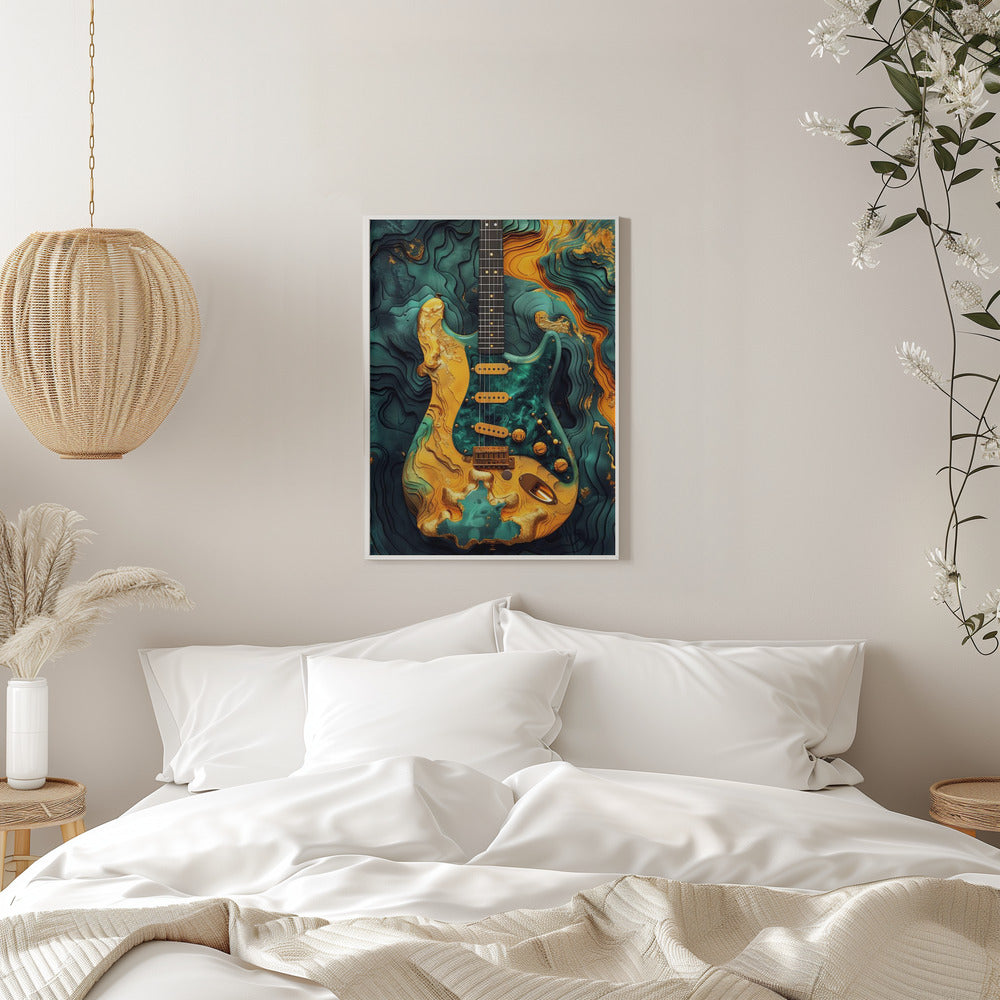 Musique Guitare 1 Impression sur toile