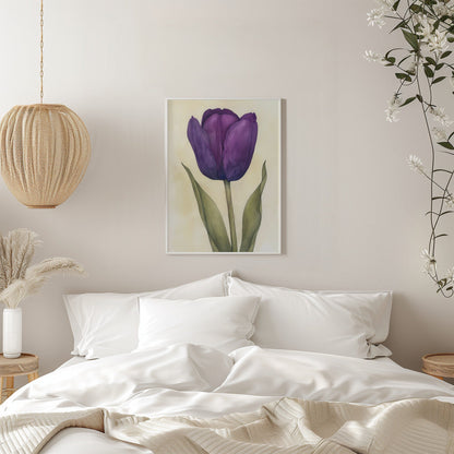 Art mural Tulipe violette 7