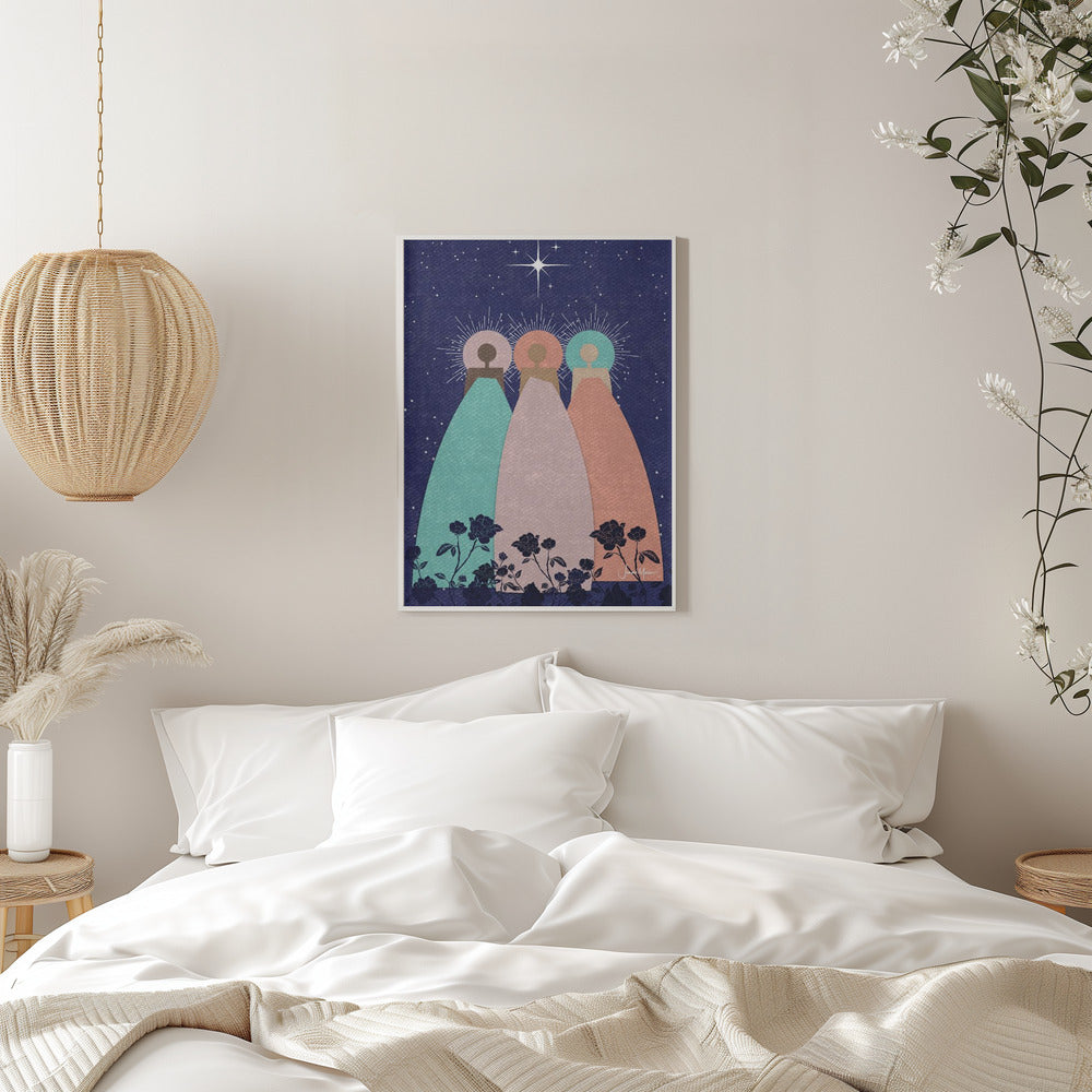 Décoration murale toile imprimée « Trois Esprits Guides »