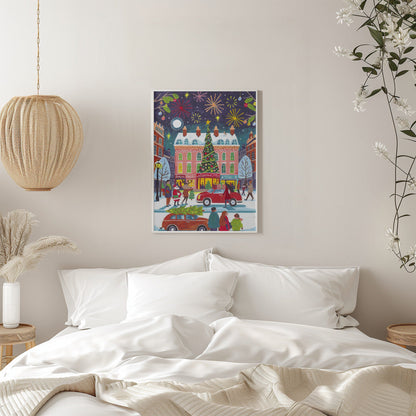 Tableau sur toile Noël en ville