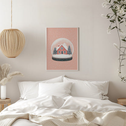 Décoration murale Ornement de Noël Illustration sur verre Impression sur toile