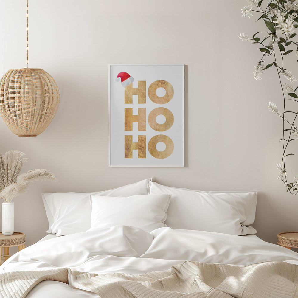 Toile murale typographie Hohoho