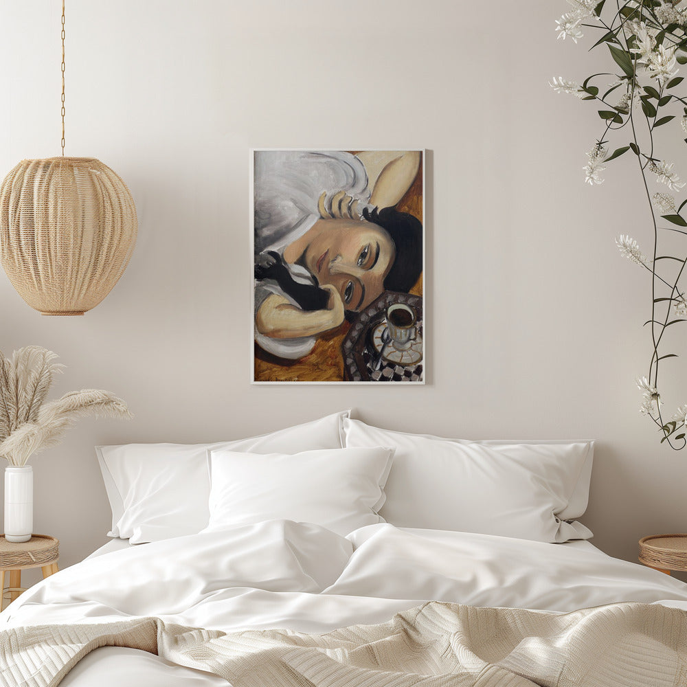 Art mural Lorette Con Una Tazza Di Caffe 1916