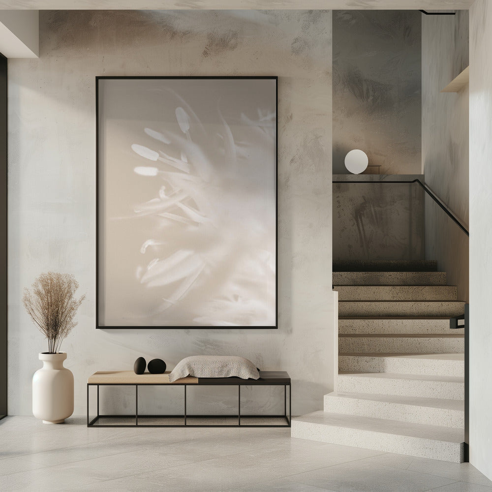 Art mural Fleur Beige_1