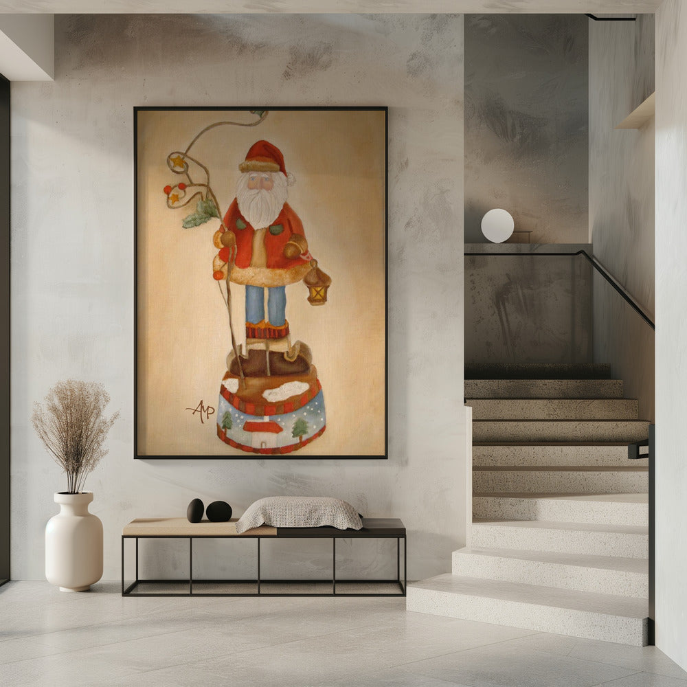Décoration murale Le Père Noël arrive