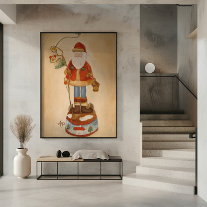 Décoration murale Le Père Noël arrive