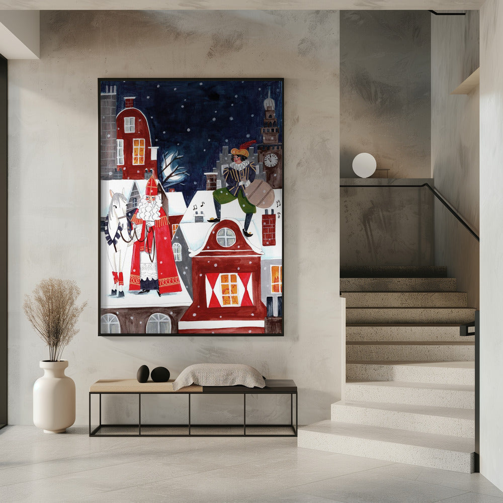 Décoration murale Saint Nicolas sur toile