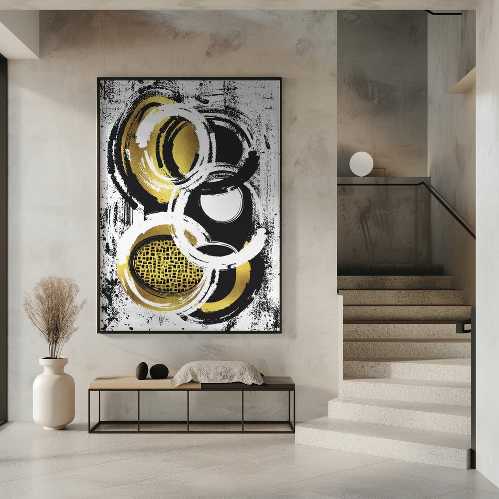 Art mural Peinture abstraite n° 2 | or